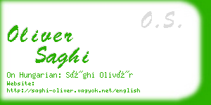 oliver saghi business card